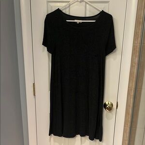 Madewell Dark Heather Gray Relaxed Short Sleeve Swingy T-Shirt Dress